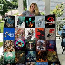 Jurassic Park T Shirt Quilt Blanket and Home Decor
