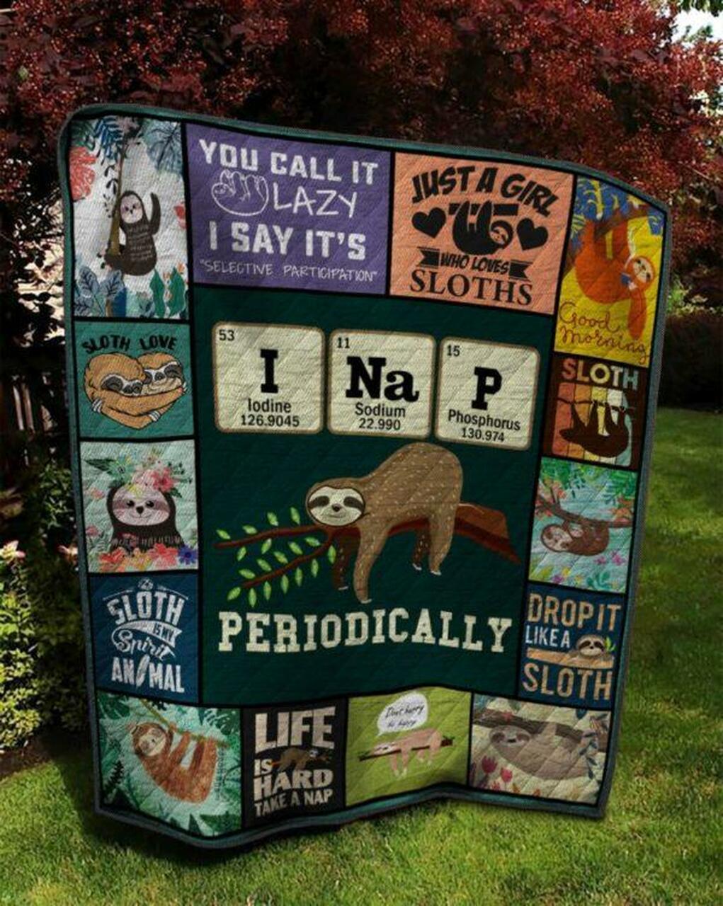 Just A Girl Sloth Quilt Blanket Quilt and Home Decor
