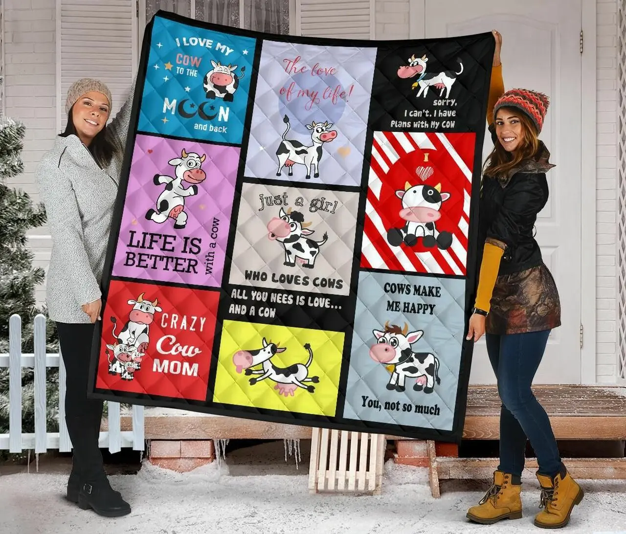 Just A Girl Who Love Cows Quilt Blanket Dhc02012042Td and Home Decor