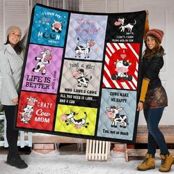 Just A Girl Who Love Cows Quilt Blanket Dhc02012042Td and Home Decor