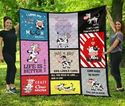 Just A Girl Who Love Cows Quilt Blanket Sk08 Dhc1112219Dd and Home Decor