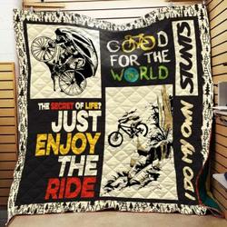 Just Enjoy The Ride Blanket Th1707 Quilt and Home Decor