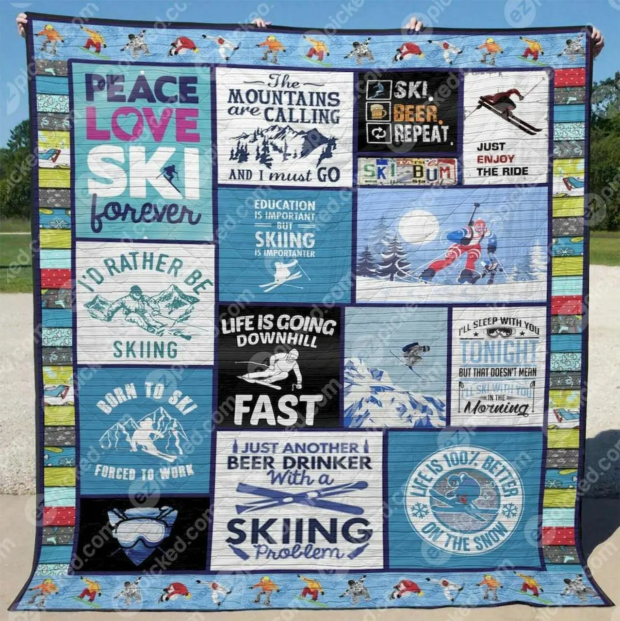 Just Enjoy The Ride Pkd200684 Quilt Blanket and Home Decor