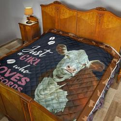 Just Girl Who Loves Herefords Cow Heifer Quilt  Maria and Home Decor