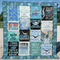 Just Keep Swimming Quilt Blanket Yct8  Quilt and Home Decor