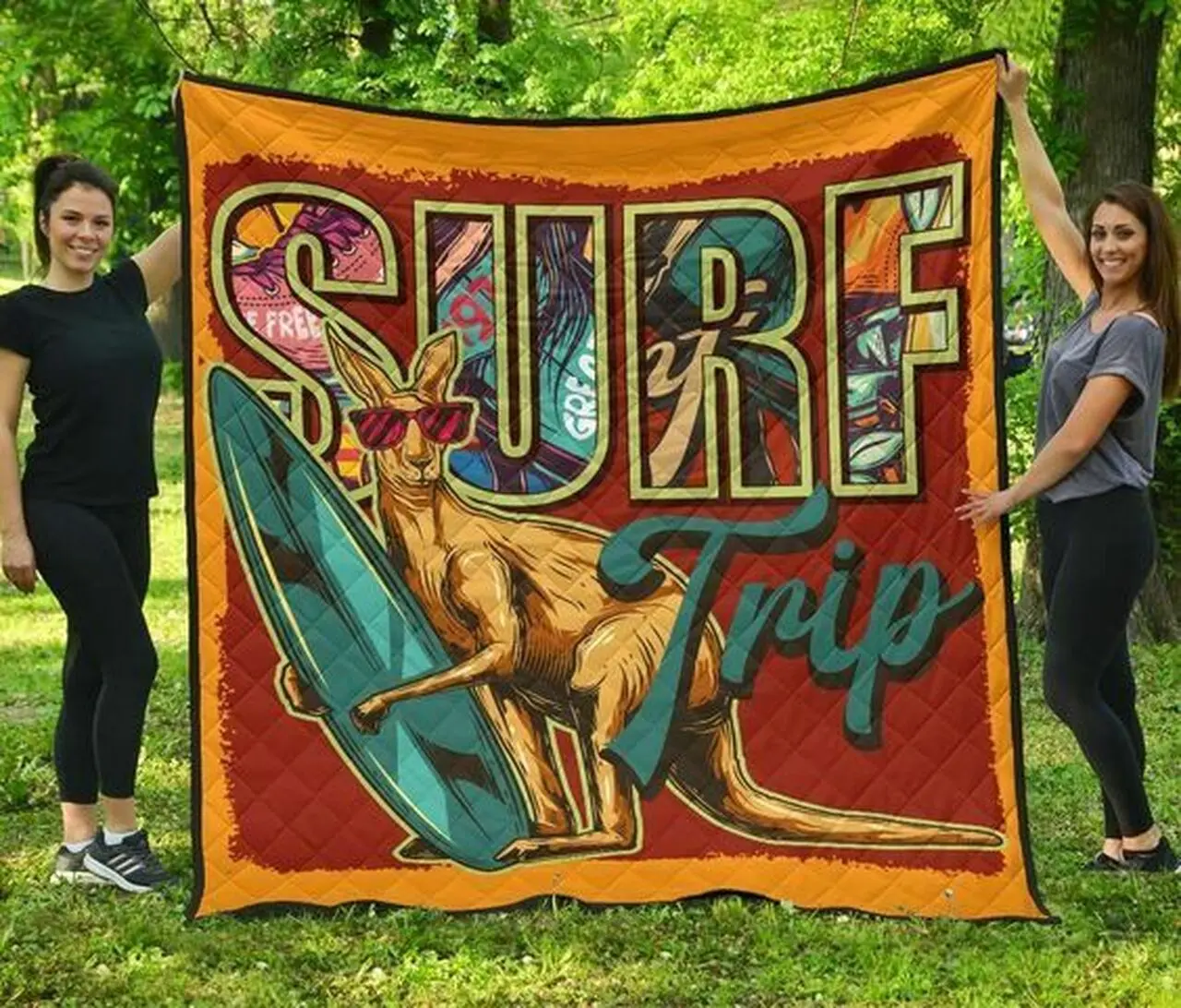 Kangaroo Cl280663 Quilt Blanket and Home Decor