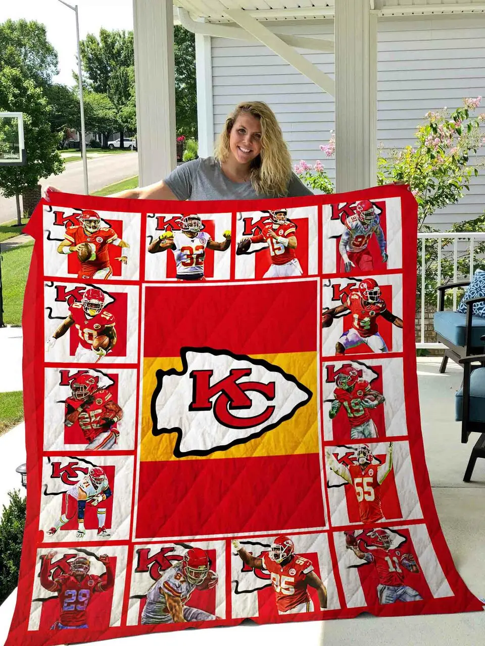 Kansas City Chiefs Quilt Blanket 04 and Home Decor