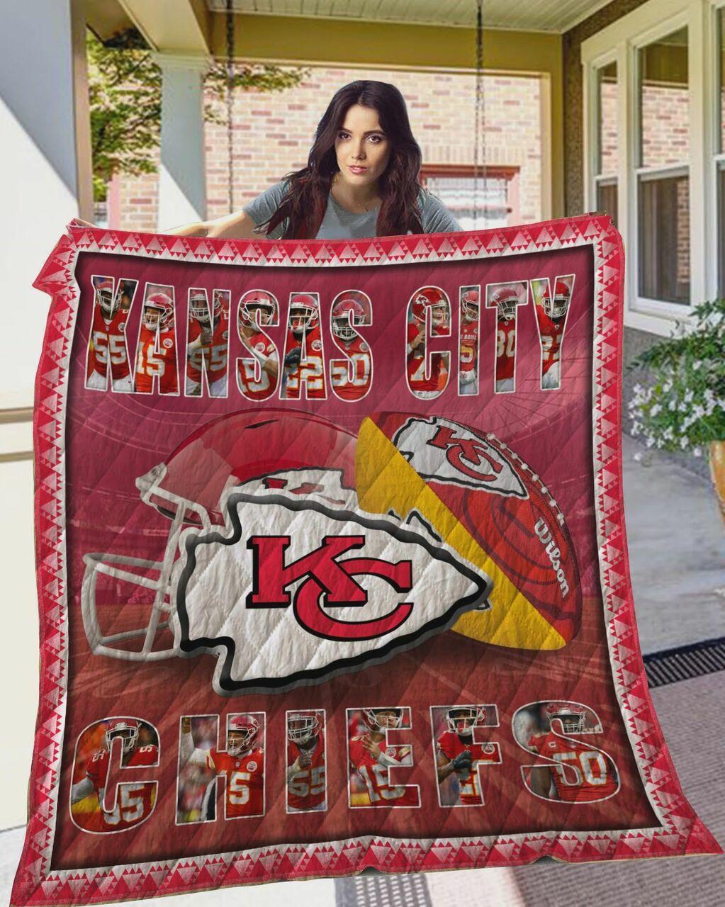 Kansas City Chiefs Quilt Blanket 08 Nfl Football Family Fan Gift Idea For Fans For Him For Her and Home Decor
