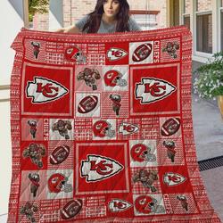Kansas City Chiefs Quilt Blanket 09 Nfl Football Family Fan Gift Idea For Fans For Him For Her and Home Decor