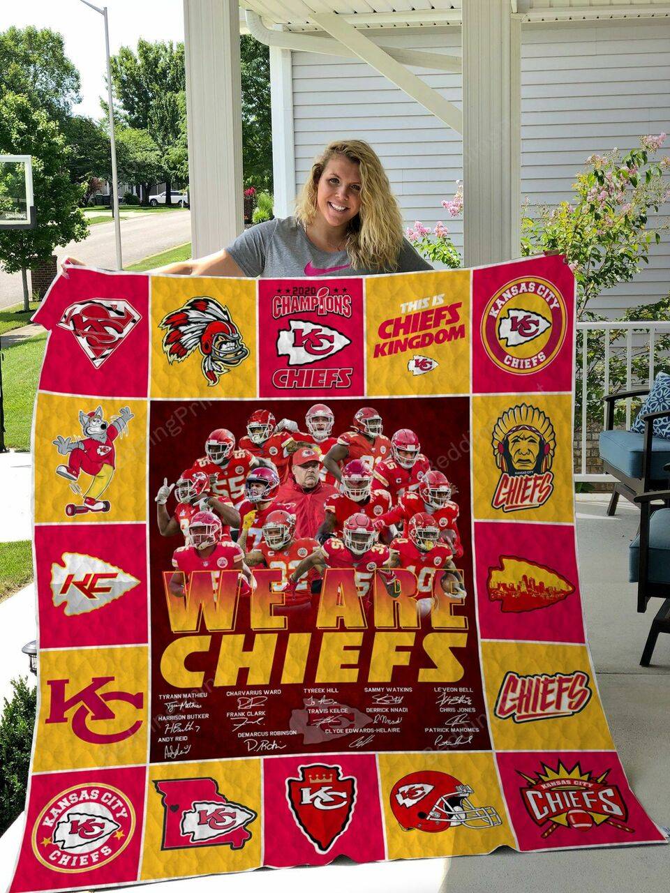 Kansas City Chiefs Quilt Blanket and Home Decor