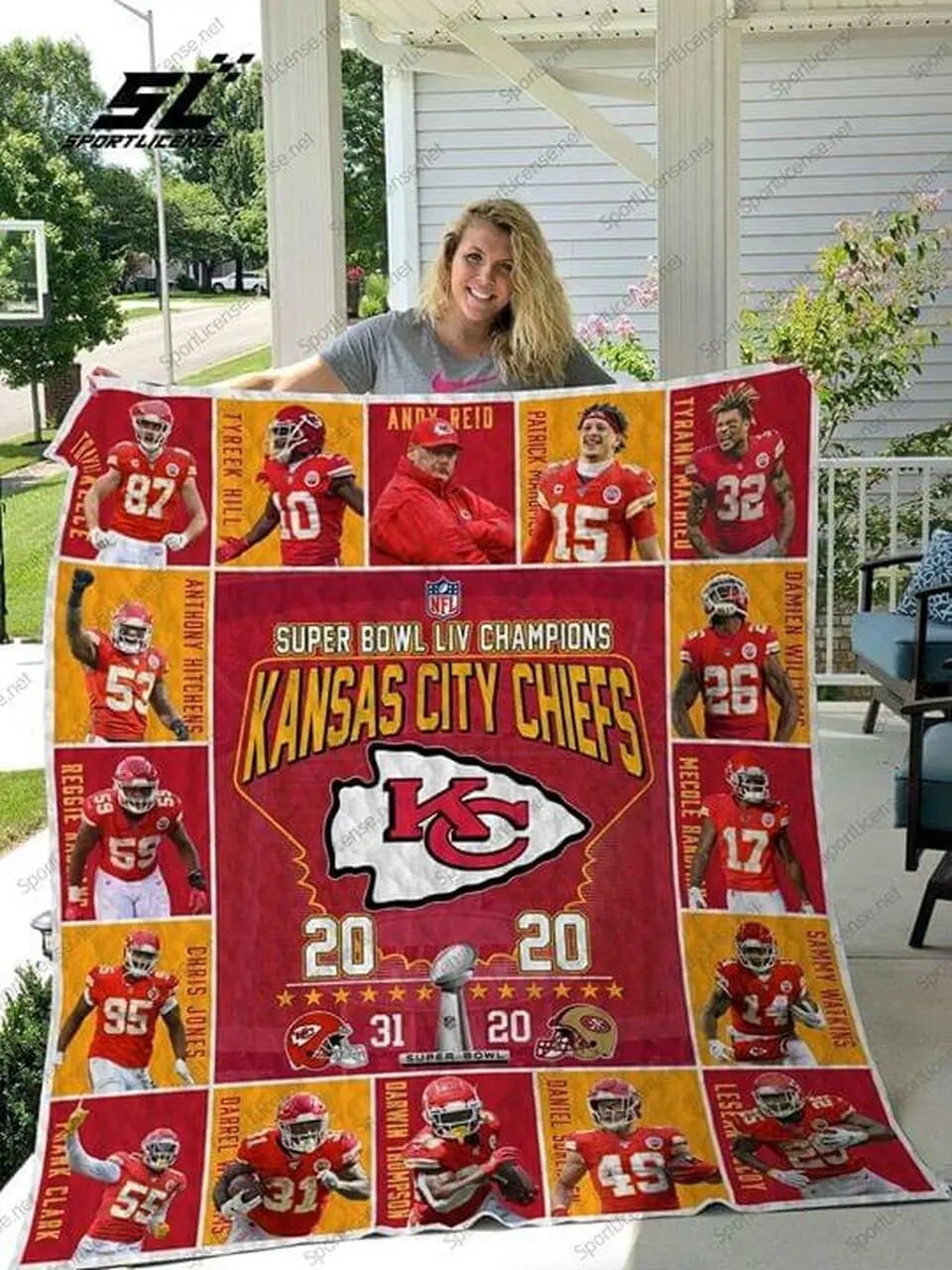 Kansas City Chiefs Super Bowls Liv Champions 2020 Quilt Chiefs Quilt Patrick Mahomes Quilt and Home Decor
