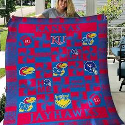 Kansas Jayhawks Ver2 Blanket Th1507 Quilt and Home Decor