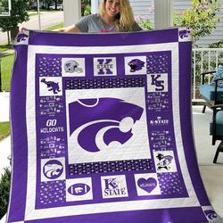 Kansas State Wildcats Ver1 Quilt Blanket and Home Decor