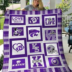 Kansas State Wildcats Ver2 Blanket Th1507 Quilt and Home Decor