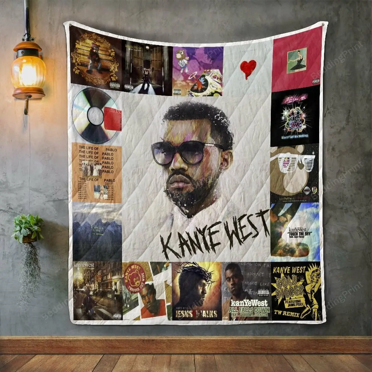 Kanye West Album Covers Quilt Blanket and Home Decor