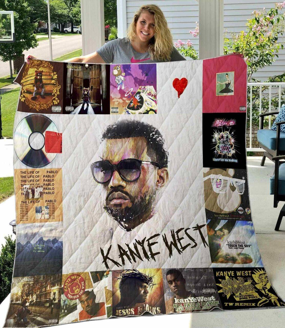 Kanye West Blanket Th0107 Quilt and Home Decor