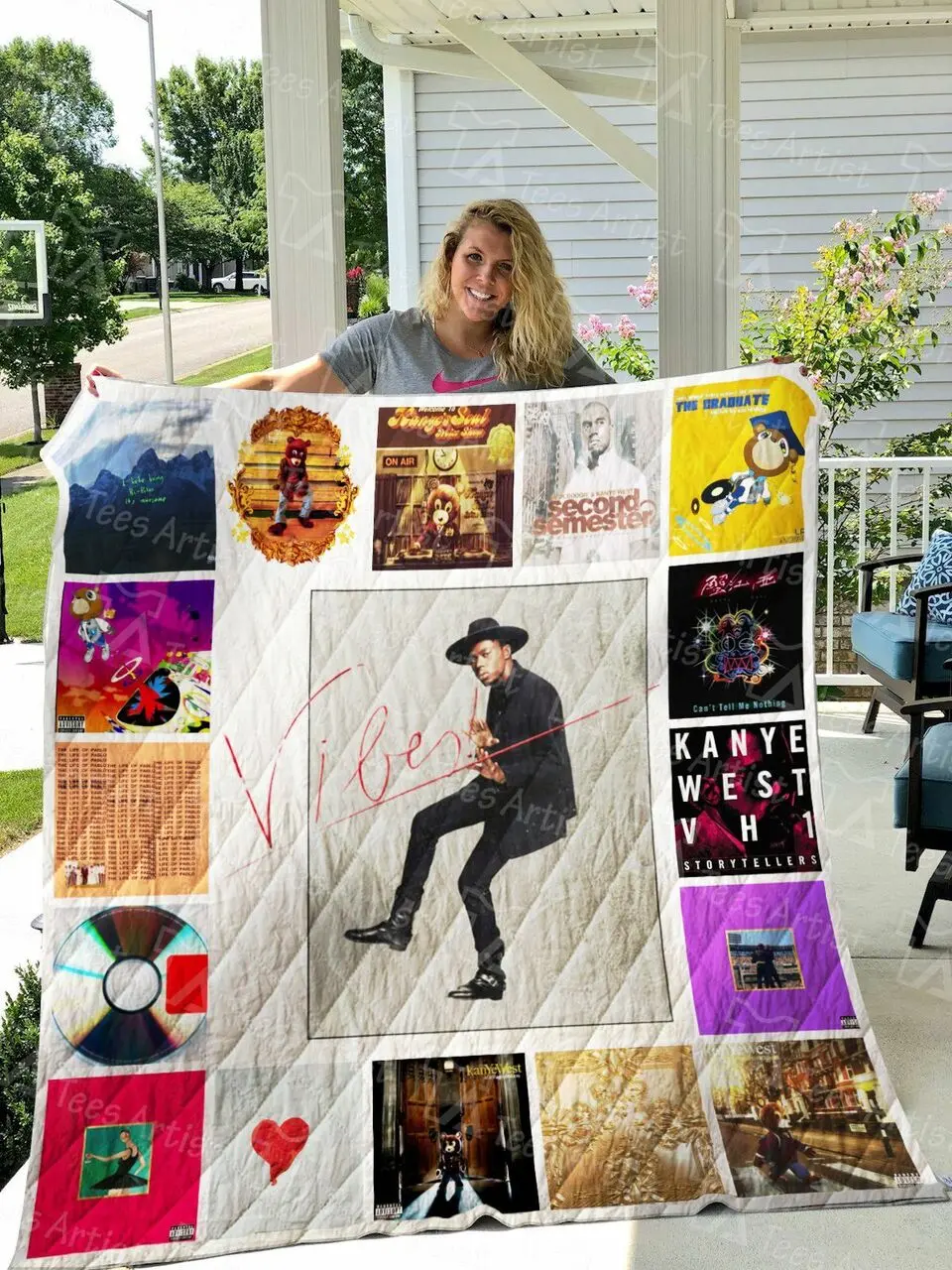 Kanye West Quilt Blanket 0955 and Home Decor