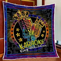 Karaoke King & Queen Quilt Blanket and Home Decor
