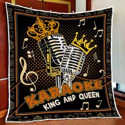 Karaoke King & Queen V1 Quilt Blanket and Home Decor