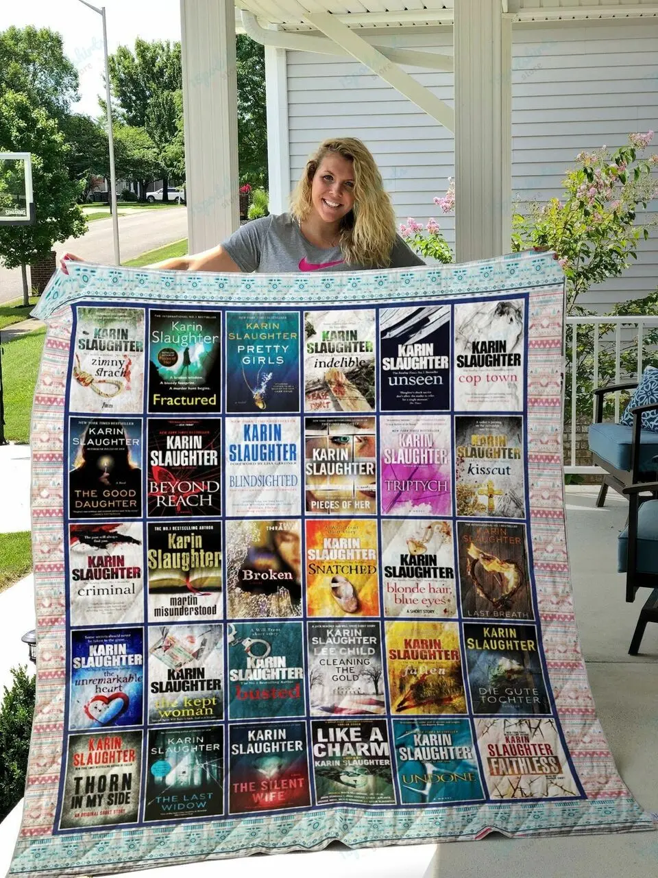 Karin Slaughter Books Quilt Blanket and Home Decor