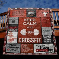 Keep Calm And Do Crossfit Quilt Blanket Hn57  Quilt and Home Decor