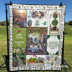 Keep Calm And Garden On Quilt Blanket Yln7  Quilt and Home Decor