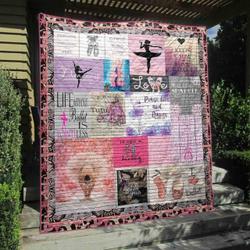 Keep Calm And Love Ballet Quilt Blanket Ht10  Quilt and Home Decor