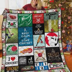 Keep Calm And Love Cricket Quilt Blanket Great Customized Blanket Gifts For Birthday Christmas Thanksgiving and Home Decor