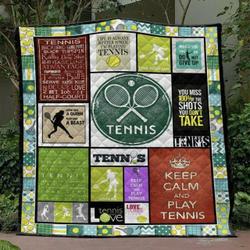 Keep Calm And Play Tennis Quilt Blanket Vh09  Quilt and Home Decor