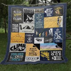 Keep Calm And Rock Climb Pkd200686 Quilt Blanket and Home Decor