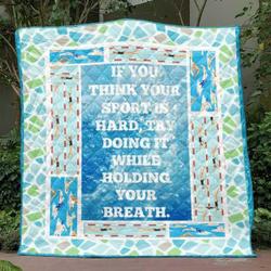 Keep Swimming Quilt Blanket Yhn2  Quilt and Home Decor