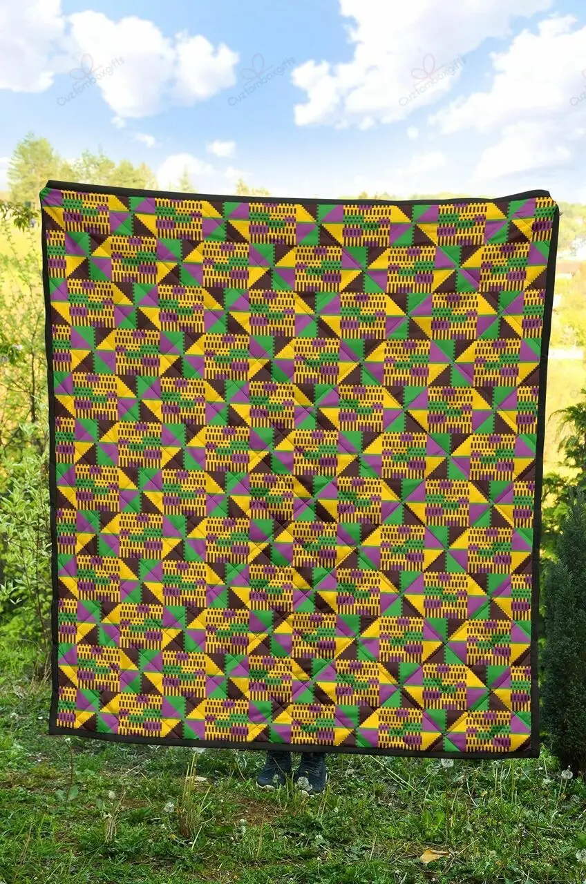 Kente Violet Ashanti TH1410725CL Quilt Blanket and Home Decor