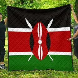 Kenya Flag Premium Quilt A6  Quilt and Home Decor