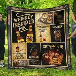 Kessler Whiskey Inspire Me Gift Idea Quilt and Home Decor