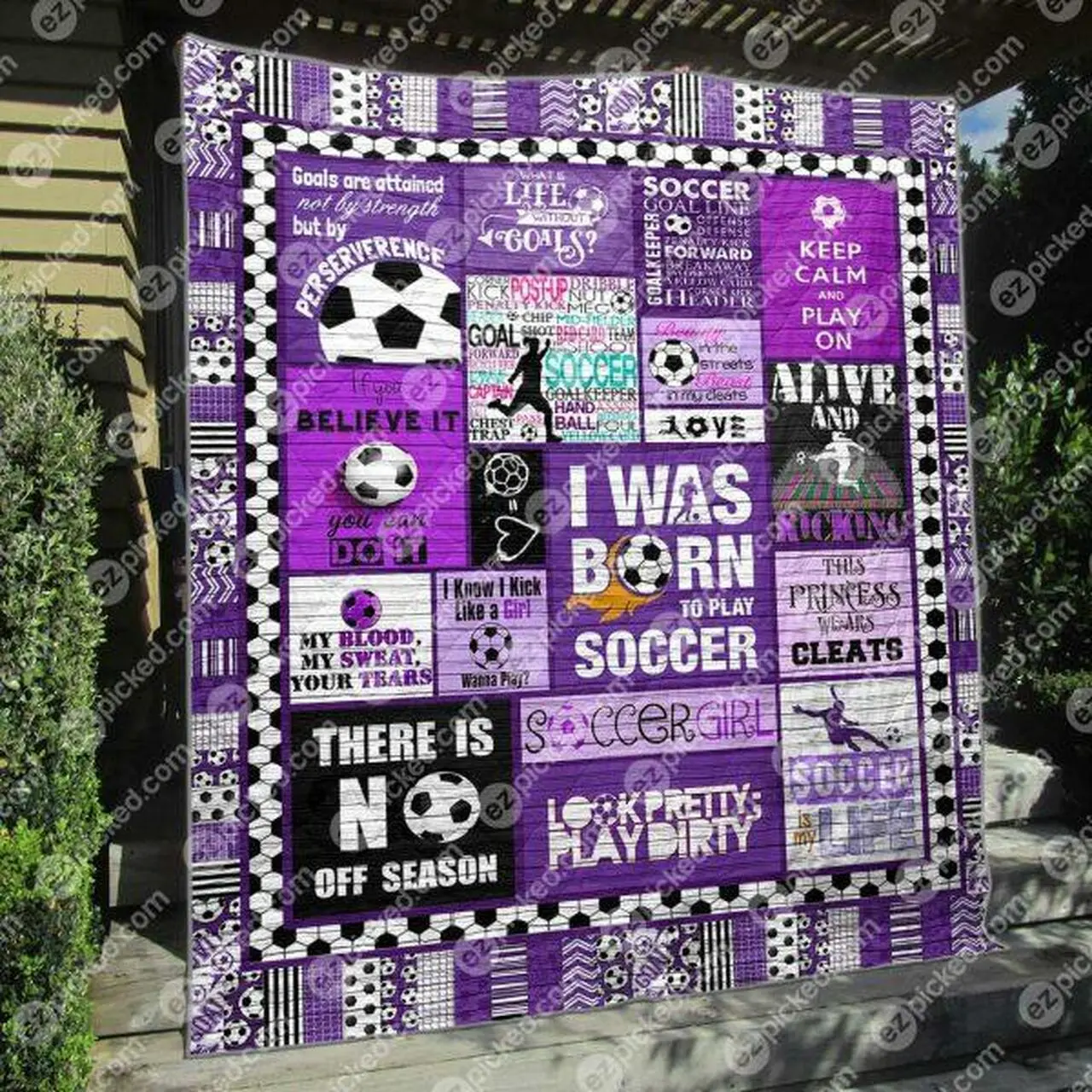 Kick Like A Girl Quilt Blanket No96 Quilt and Home Decor