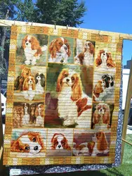 King Charles Spaniel Nx090527 Quilt Blanket and Home Decor