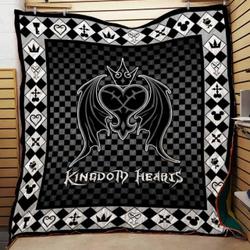 Kingdom Hearts Black And White Quilt  Quilt and Home Decor