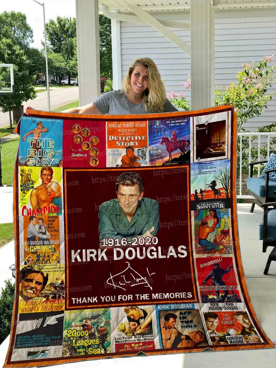Kirk Douglas Quilt Blanket 01 and Home Decor