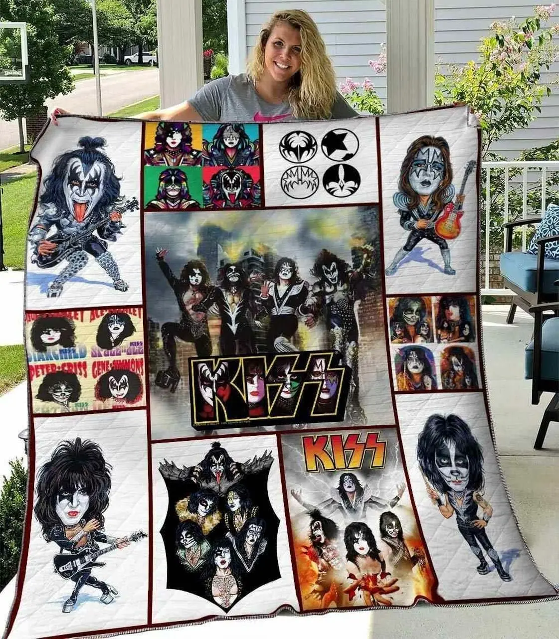 Kiss Band Blanket Th1507 Quilt and Home Decor