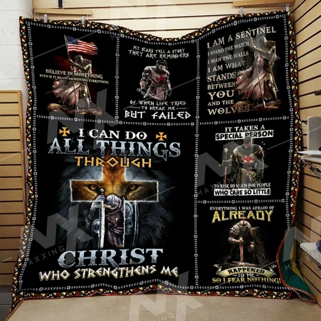 Knight Templar Quilt Blanket Dhc0910425Vt and Home Decor