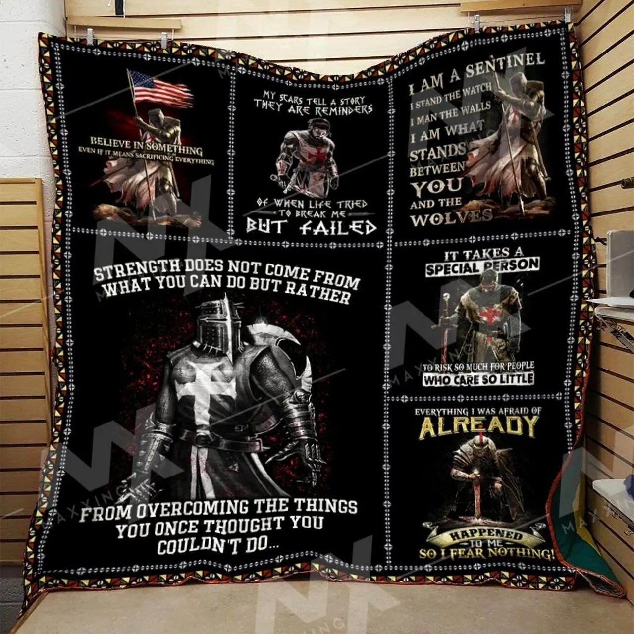 Knight Templar Quilt Blanket Dhc0910427Vt and Home Decor