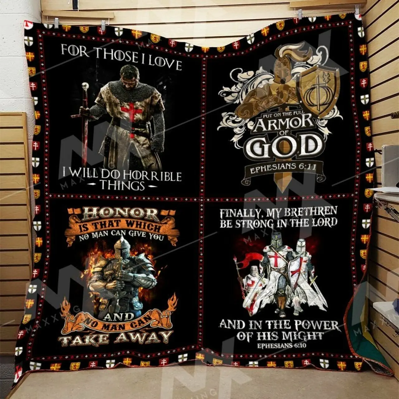 Knight Templar Quilt Blanket Dhc0910438Vt and Home Decor