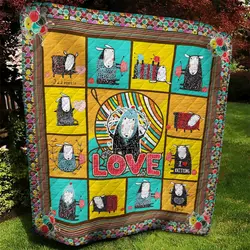 Knitting Sheep Quilt Blanket Aaa240703Ta and Home Decor