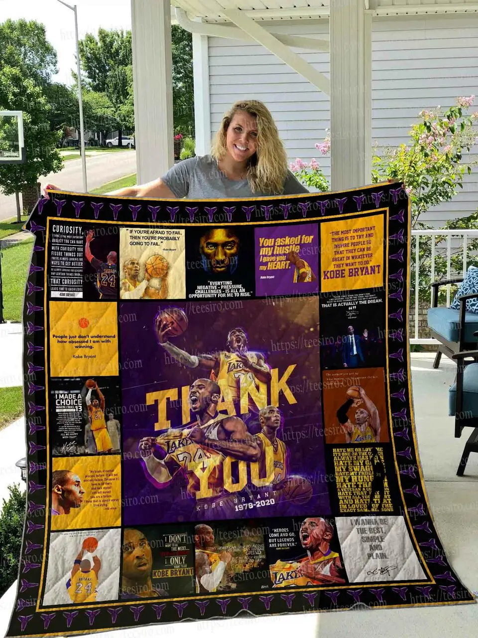 Kobe Bryant Quilt Blanket 07 and Home Decor
