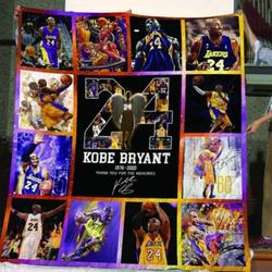 Kobe Bryant Thank You For Memories Quilt  Limited and Home Decor