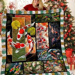 Koi Fish Bbb041109Nb Quilt Blanket and Home Decor