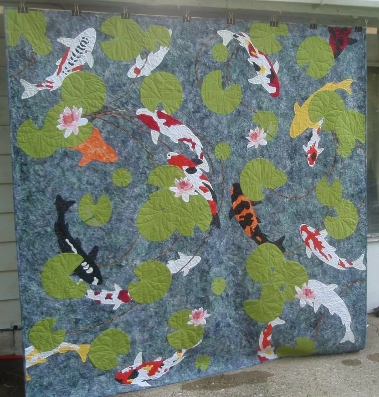 Koi Fish Clm030735 Quilt Blanket and Home Decor