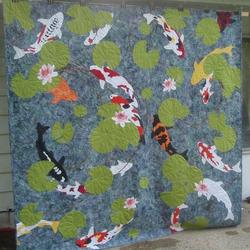 Koi Fish Clm030735 Quilt Blanket and Home Decor