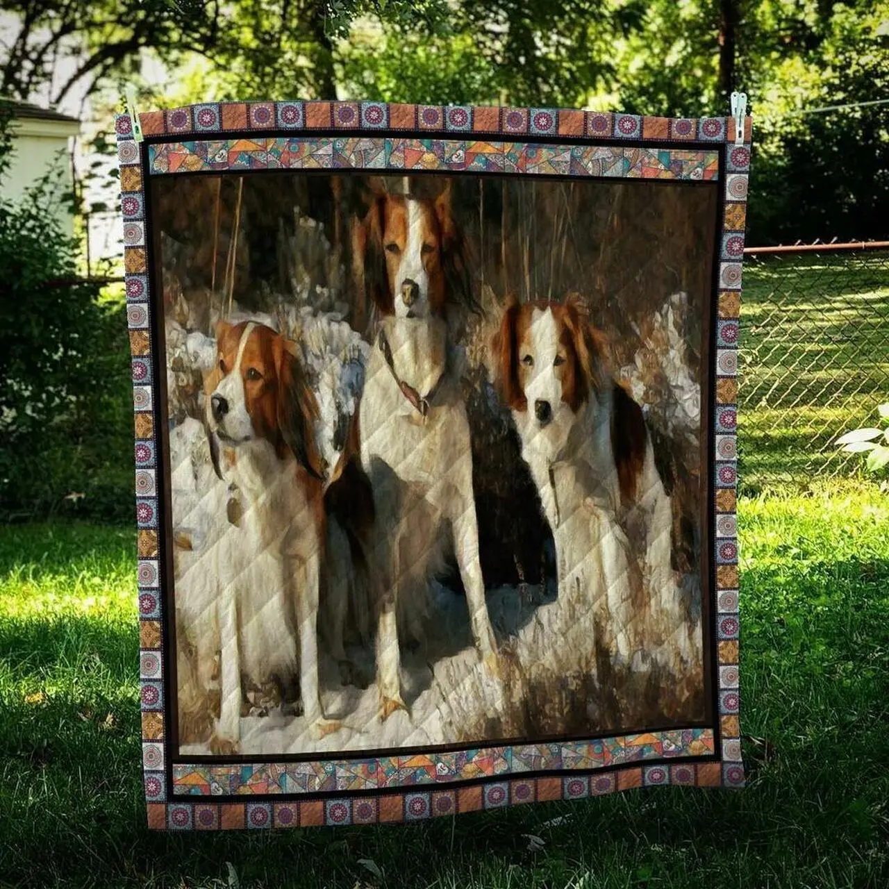 Kooikerhondje Friend Hur Quilt Bevrqp and Home Decor