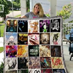 Korn Albums Cover Poster Quilt 2 and Home Decor